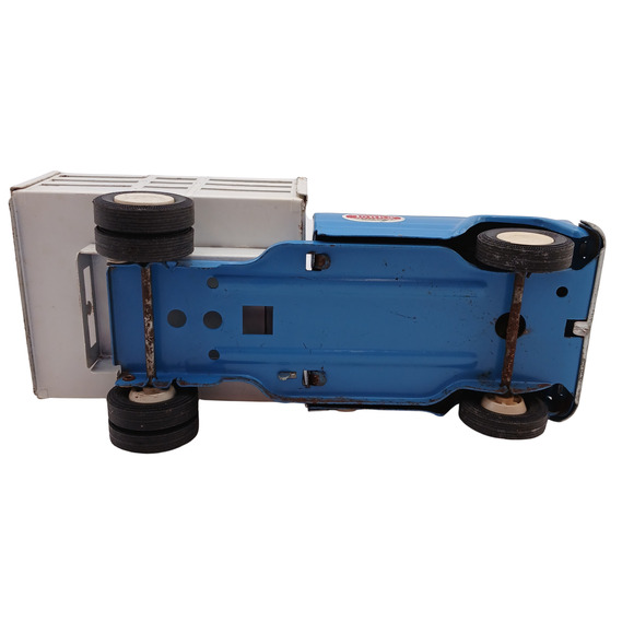 VTG Tonka Blue Stake Truck Pressed Steel Toy 1960s Farm Pickup USA Blue Whit - Picture 4 of 12